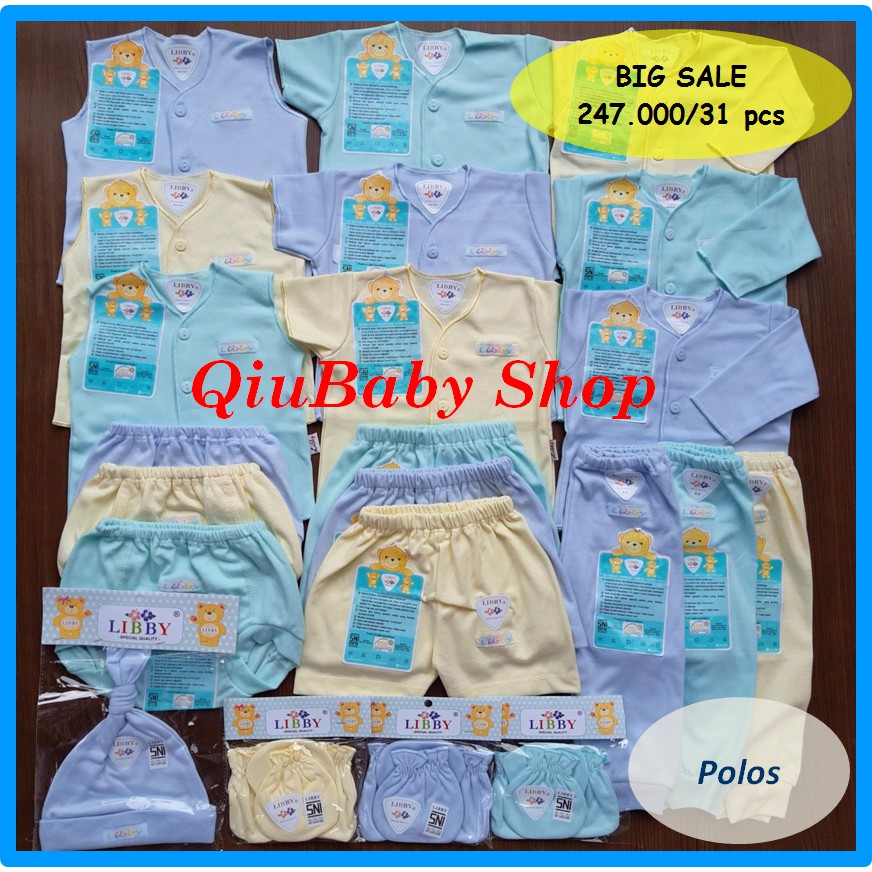 31 Pcs Paket Baju  Bayi  Libby Baju  Bayi  Baru  Lahir  Newborn 