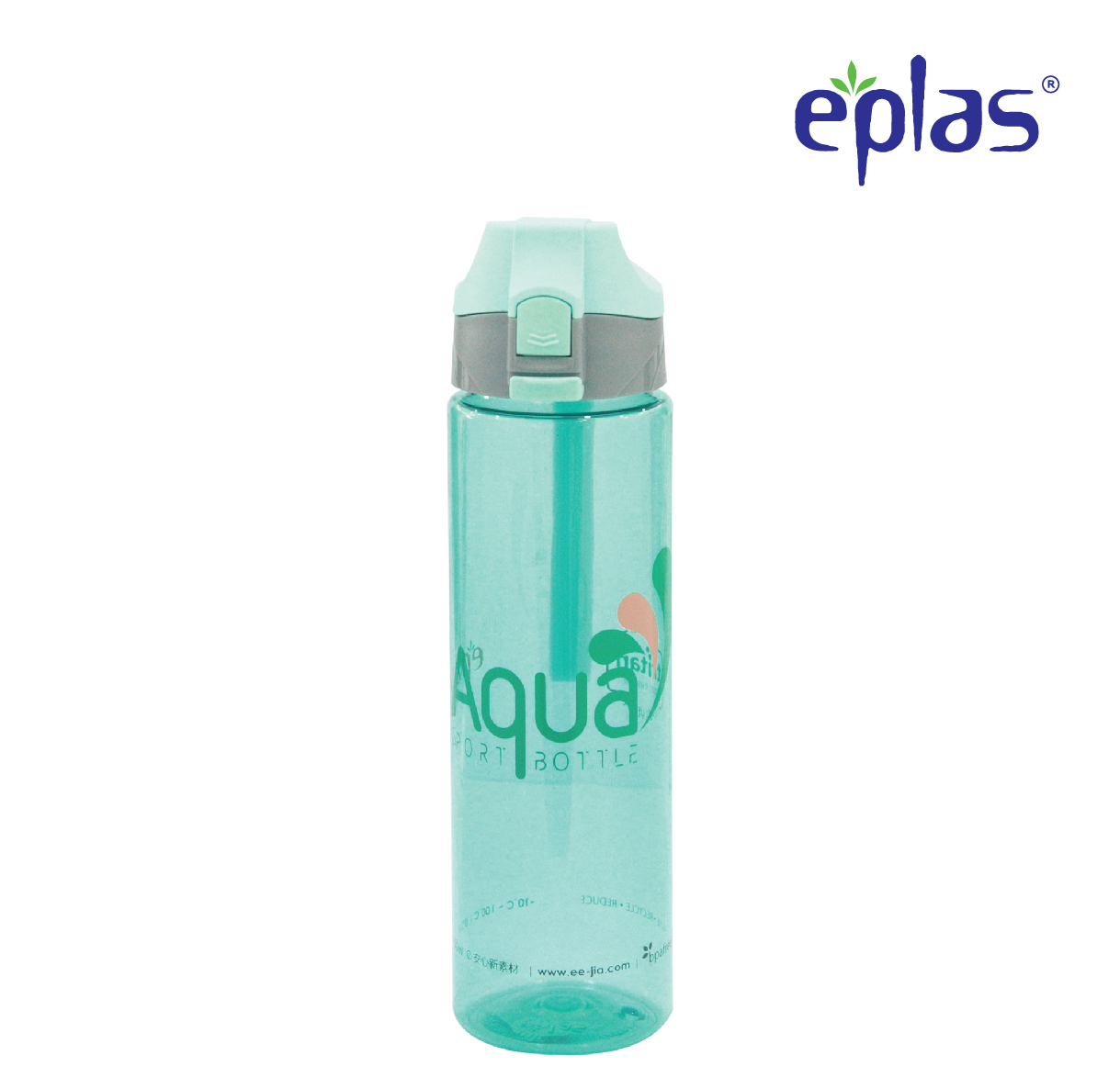 EPLAS Sport Water Bottle. Push Button, Silicone Handle (750ML), Tumbler, BPA Free, Tritan