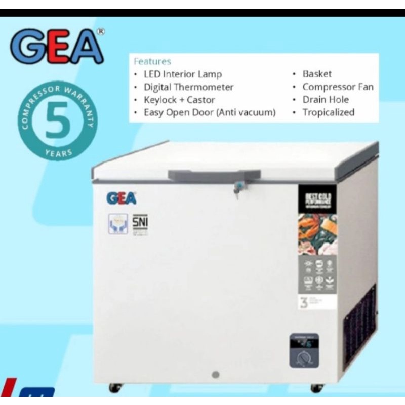 Box Freezer GEA 200 Liter AB-208R /AB208R / AB 208R