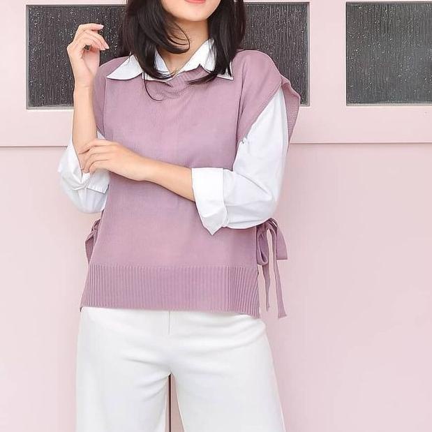 ❅ Outer Wanita Hillo Vest Rajut Rompi Rajut Wanita kekinian Rompi Wanita ֍