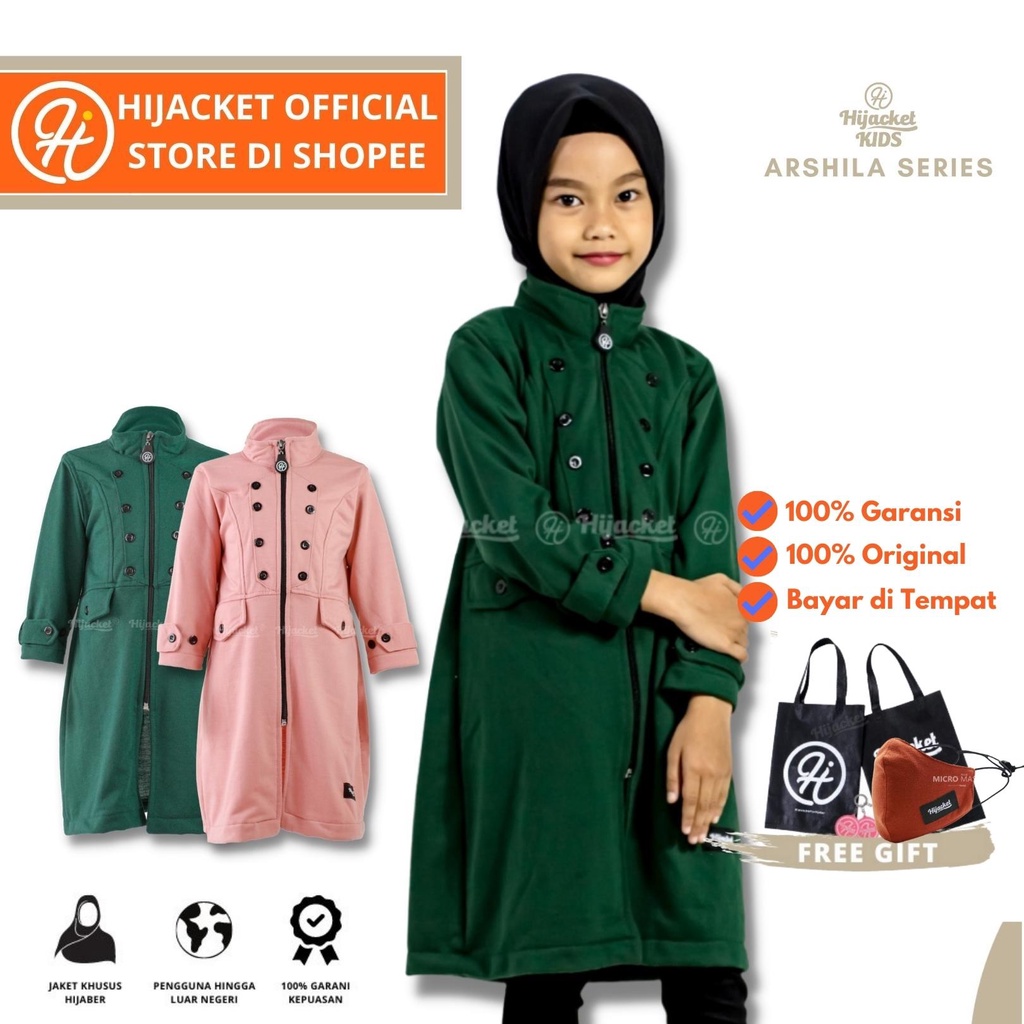 HIJACKET ARSHILA KIDS - JACKET ANAK MUSLIMAH UNTUK HIJABER WANITA HIJAB