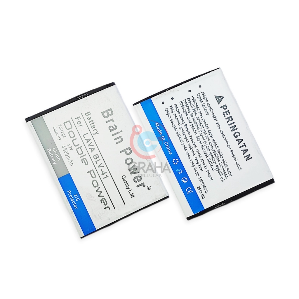 BATERAI / BATTERY / BATRE LAVA IRIS X9 / BLV-41 DOUBLE IC BRAIN POWER