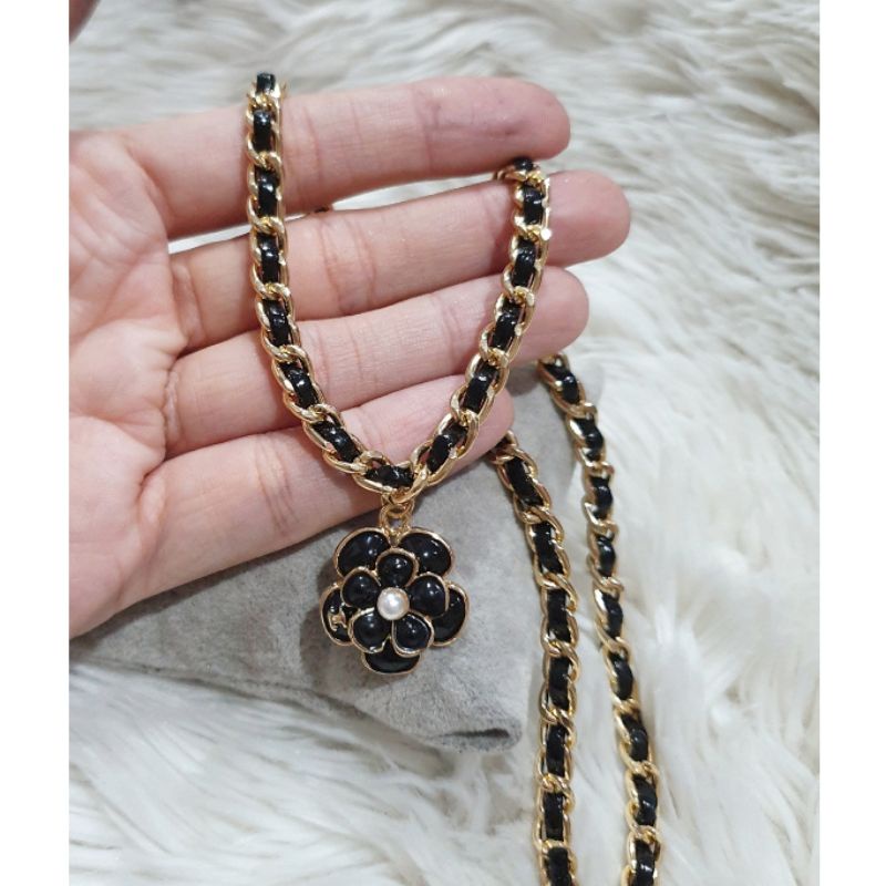 Kalung Silver925 perak model rantai Kalung lapis perak silver925 platgold mix kulit Premium Quality Anti karat Anti alergi K991