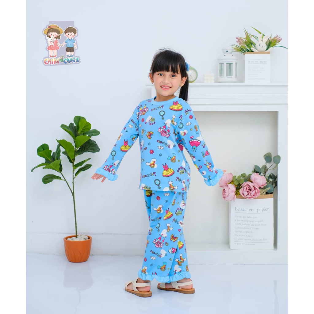 Baju tidur Piyama anak Chiki n chaca By raggakids