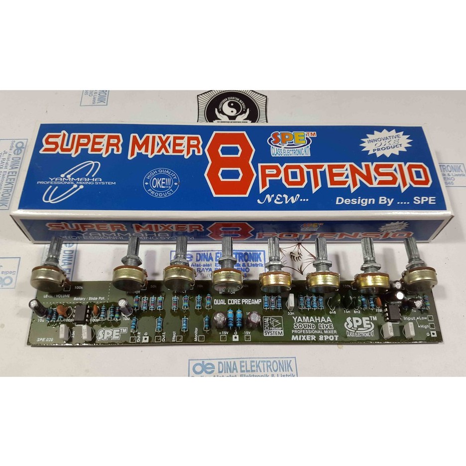 KIT MIXER PENGUAT MIC 8 POTENSIO