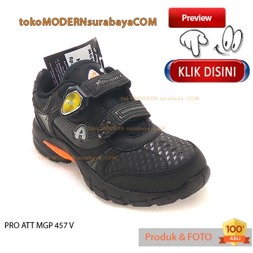 PRO ATT MGP 457 V BLACK sepatu sekolah anak magnet velcro casual