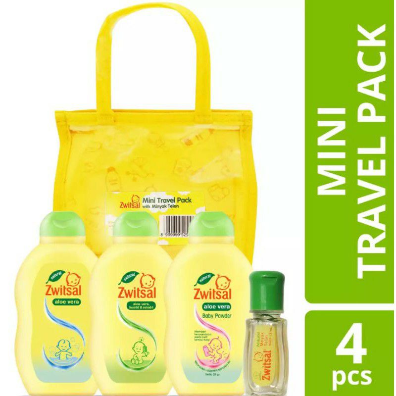 Zwitsal Baby Mini Travel Pack - Set Travel Pack isi 4Pcs