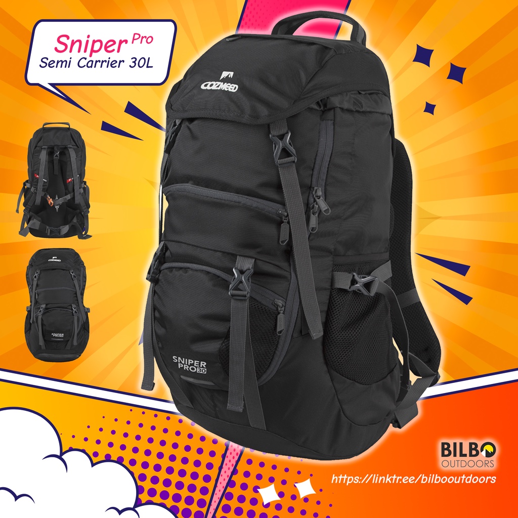 Tas Carrier Back Pack Sniper Pro Cozmeed 30L Include Raincover