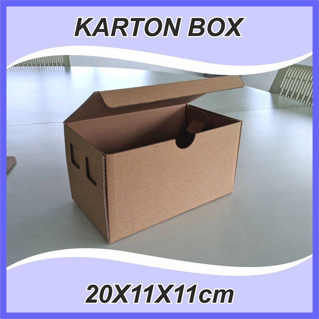 (10 pcs) Karton Box Polos 20x11x11 cm Kardus Packing Murah BF | dus box die cut | box packaging hampers dan souvenir-2