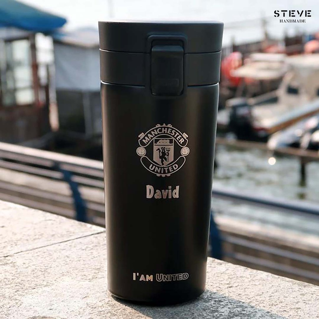 Botol minum stainless termoss vacuum tumbler travel mug TM0341 Black