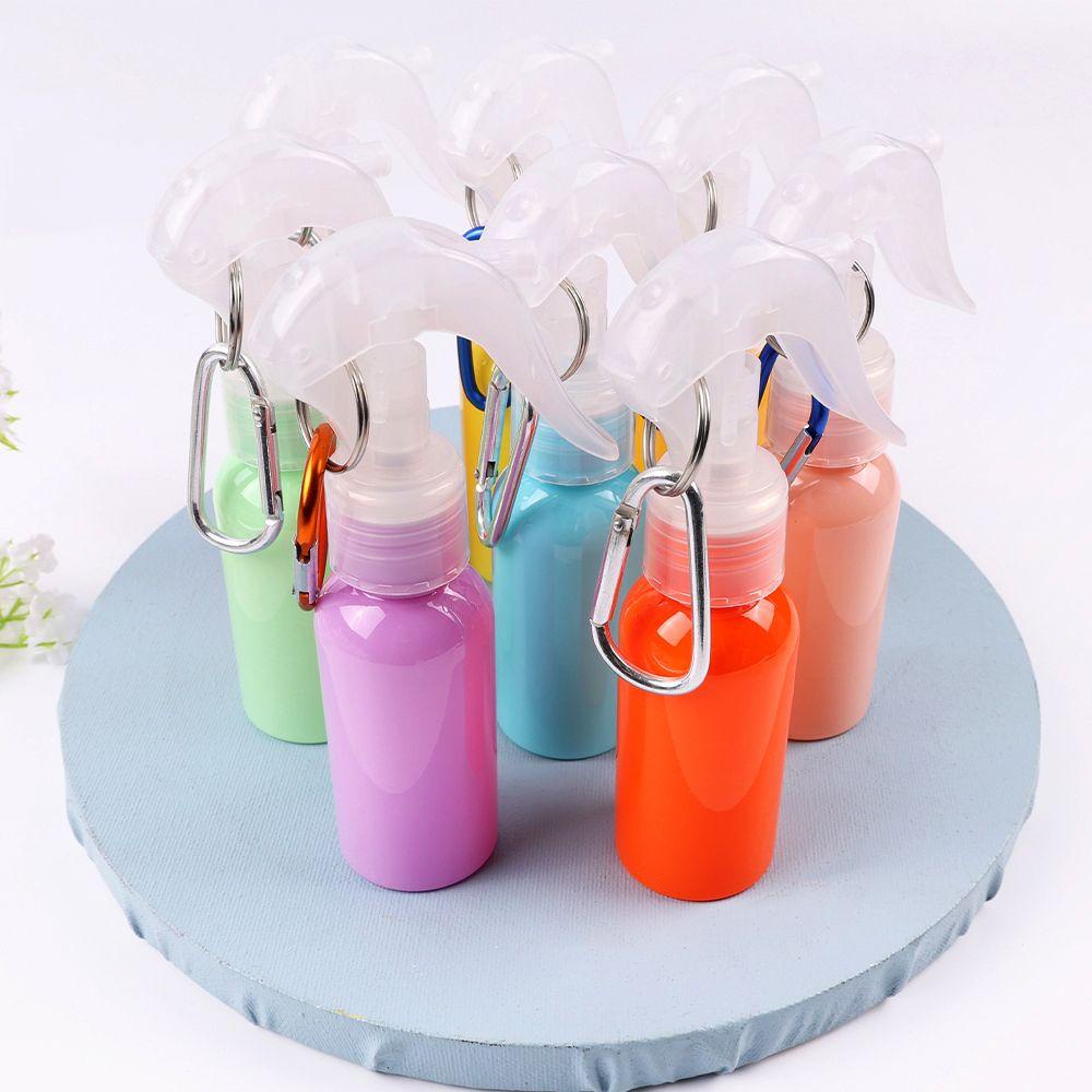 [Elegan] Botol Spray Dengan Keychian Wanita Portable Travel Hand Soap Hand Sanitizer Carabiner Hook Trigger Botol Semprot