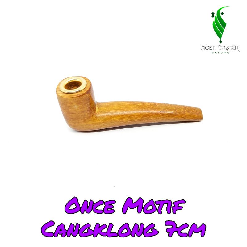 Once Kayu Gaharu Motif Cangklong Unik, Panjang 7cm_Lubang Multifungsi