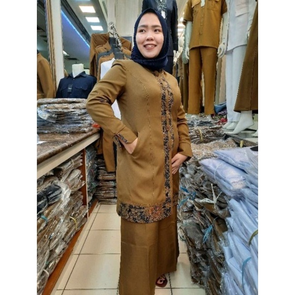 Seragam Pemda Tunik / Seragam PNS Pemda Tunik / Seragam Tunik Batik / Seragam Princessfa Tunik Batik / Seragam PNS / Seragam Pemda / Baju Pemda / Baju Pemda Batik / Baju Tunik Pemda / Blazer Tunik Batik Baru / Baju PNS Wanita