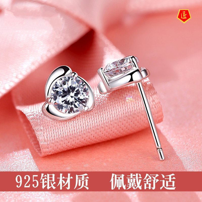 [Ready Stock]Silver Stud Earrings Temperament Personality