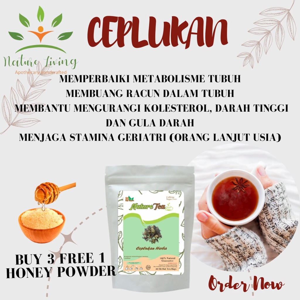 

Premium Teh Celup Ceplukan isi 30 tea bag (kantong teh) - Nature Tea by Nature Living