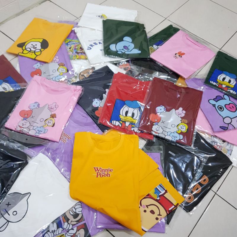 PAKET USAHA T-SHIRT WANITA GAMBAR RANDOM