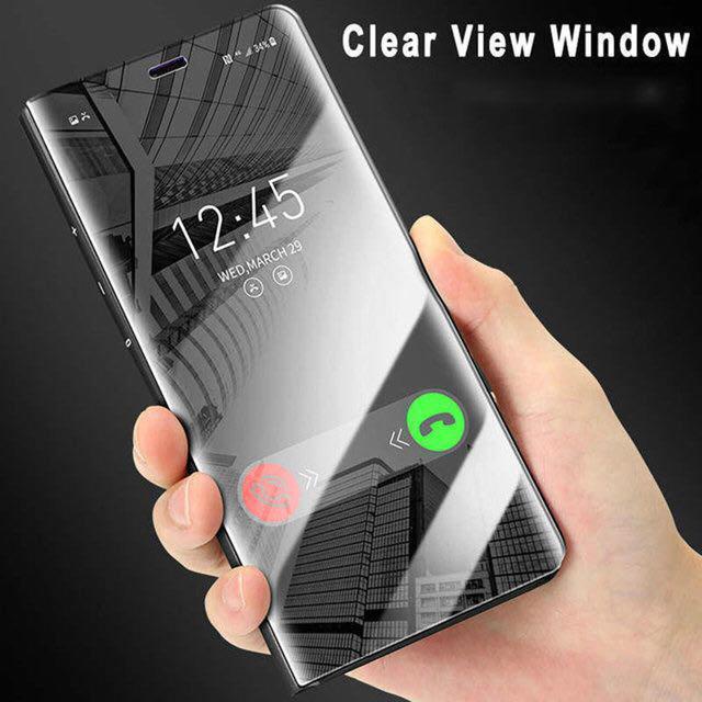 FLIP COVER MIRROR CLEAR VIEW STANDING SamA20 M20 OP A37 F11 Pro REAL C2 3 Pro RED 7 Note 7 VVO Y91 Y93