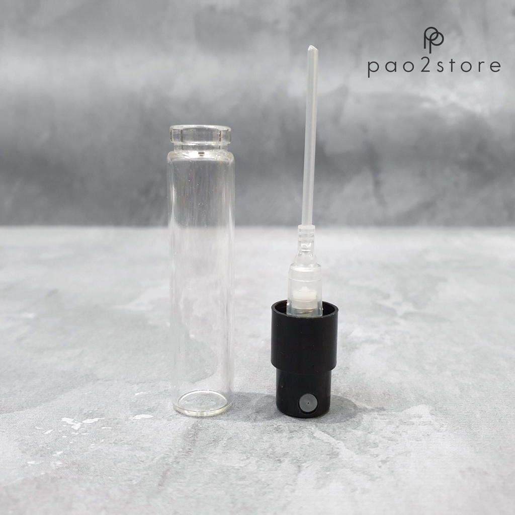 Botol Vial Spray 2ml Kaca - Parfum Sample Size Tester Pump - Model Press Tangan