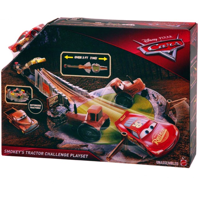 disney cars smokey's tractor challenge playset