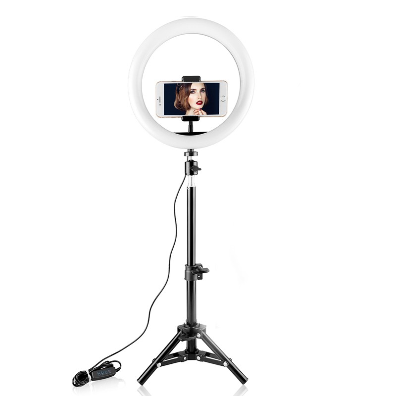 Paket Ring Light LED 26Cm Lampu Make Up Tripod Ring Light Ring LED Ring Light Selfie