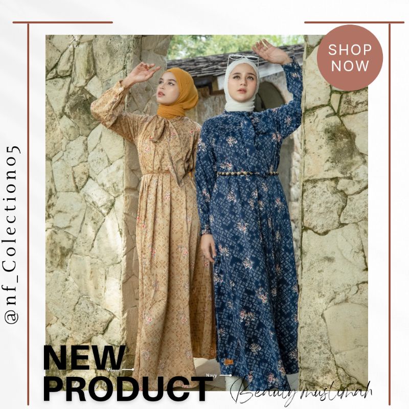 balqis dress arrafi || dress motif wanita terbaru 2022 busui || terlaris cod