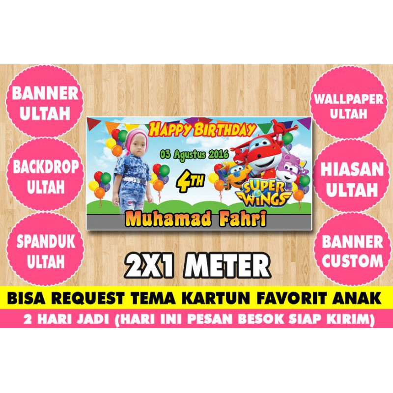  Banner  Happy Birthday Backdrop Dekorasi  Perlengkapan Ulang 