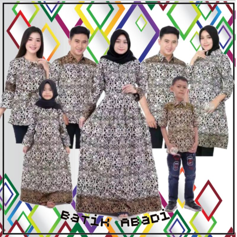 Batik couple keluarga modern terbaru set couple batik keluarga gamis jumbo merah mataram termurah di