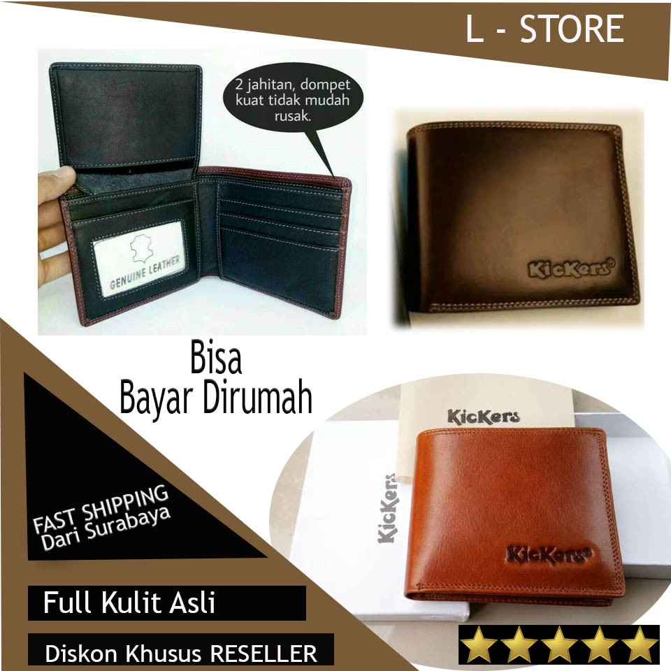 Dompet Pria Kulit asli ( Full Kulit Luar dalam  )