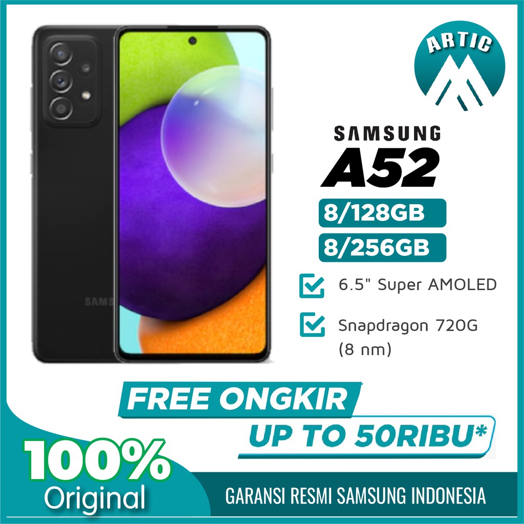 Handphone Samsung Galaxy A52 8/128 256 GB RAM 8 ROM 128 256GB Hp Smartphone Android Garansi Resmi
