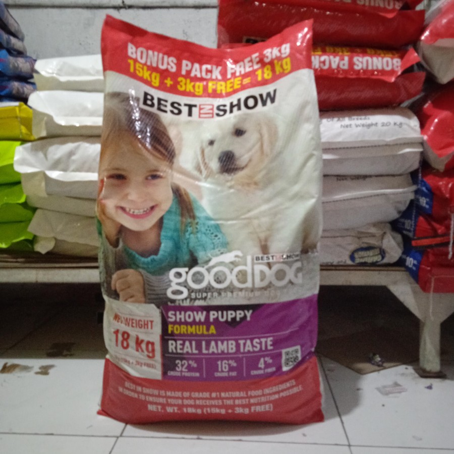 grab gojek - best in show good dog puppy 18 kg - dog food puppy lamb