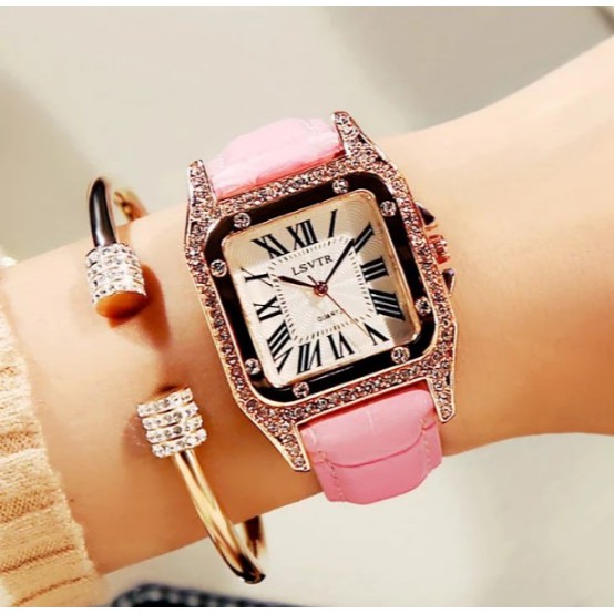 BBS J007 JAM TANGAN FASHION DIAMOND PETAK JAM TANGAN WANITA IMPORT BATAM