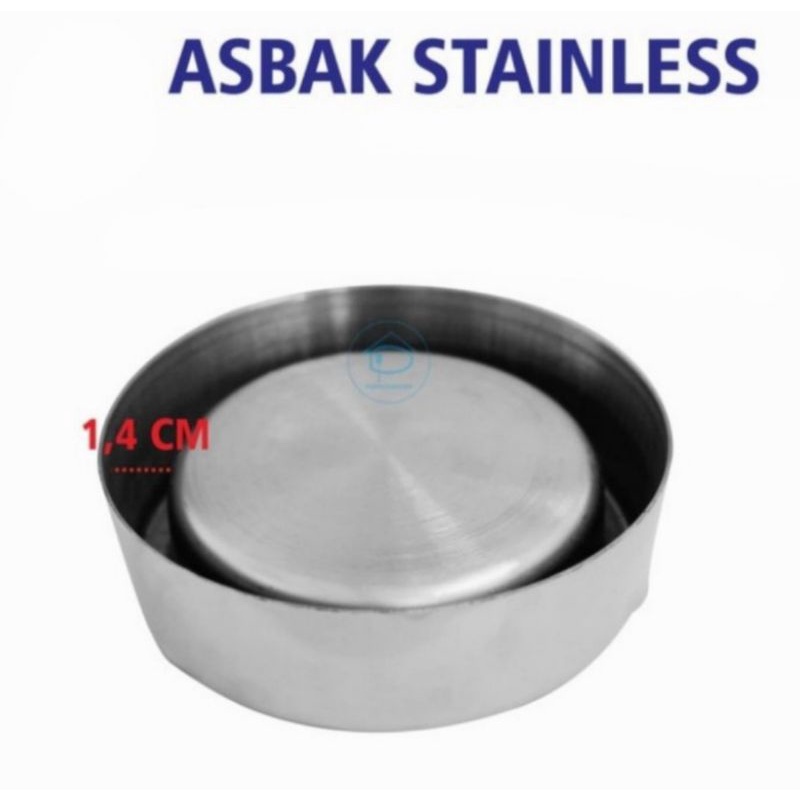 asbak bulat stainless steel high quality ashtray diameter 11cm tebal 2mm