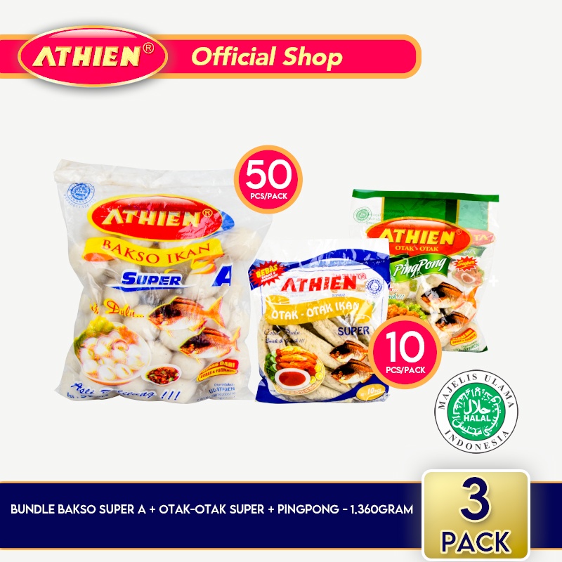 

Athien - Bundle Bakso Super A + Otak-Otak Super + Pingpong /1.360 gram
