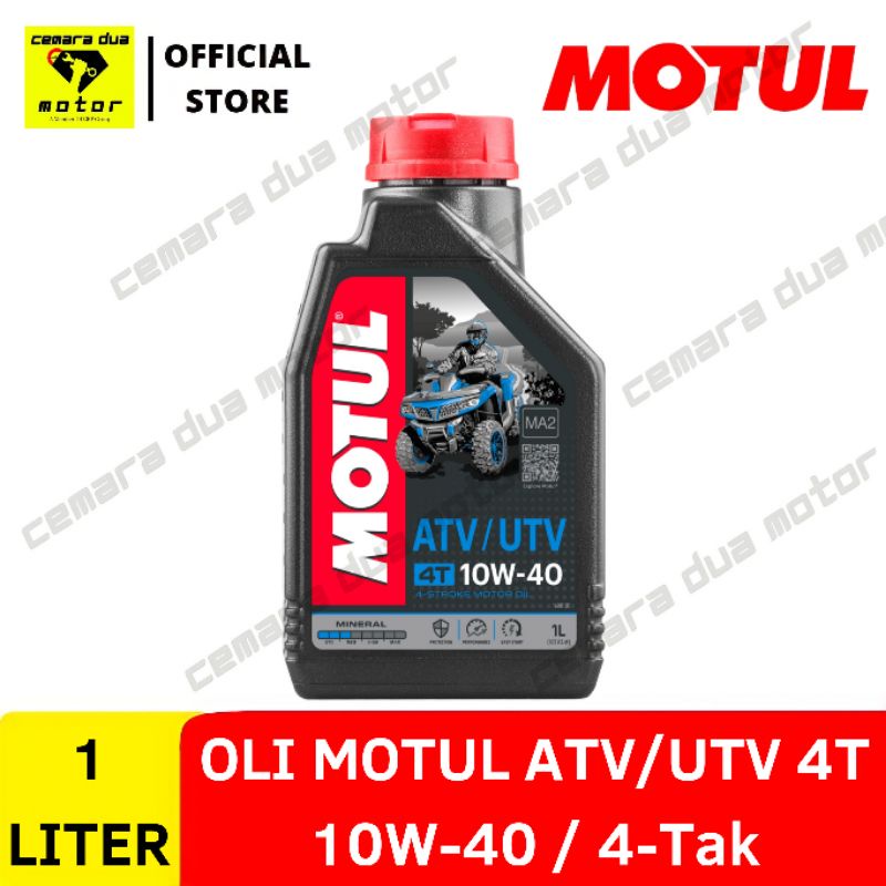 OLI MOTUL ATV UTV 10W-40 4T 1 LITER MINERAL OLI MOTUL BLUE RED BLACK BIRU HITAM MERAH OLI MESIN 4TAK