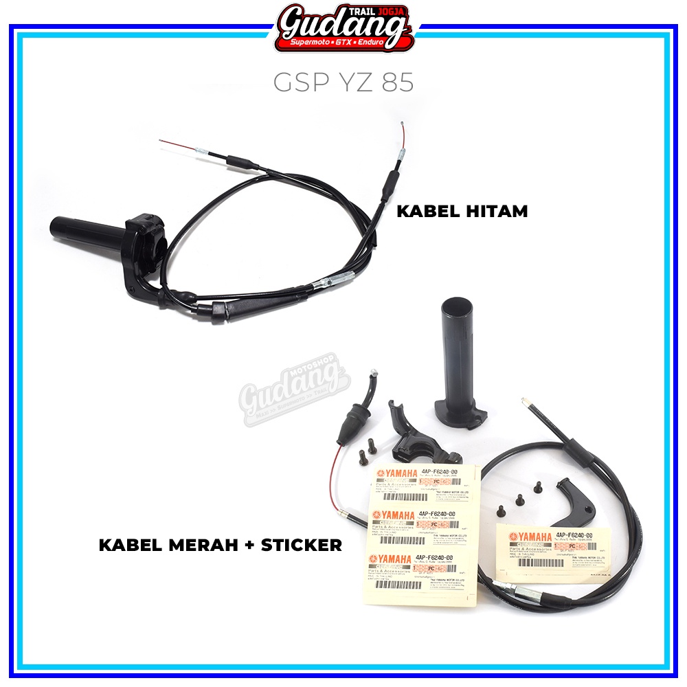 Gas Spontan YZ 85 1 Kabel Merah GSP YZ 85 2 Kabel Hitam Gas Spontan CRF 150L KLX Universal Supermoto