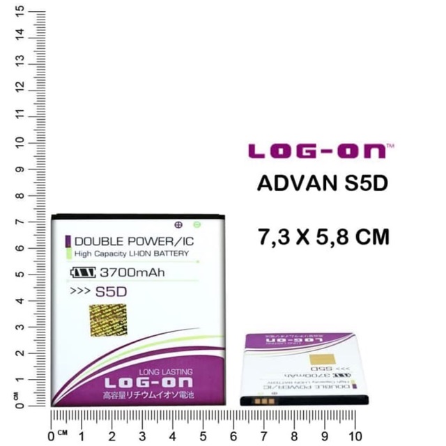 BATERAI LOGON ADVAN S5D DOUBLE POWER DOUBLE IC