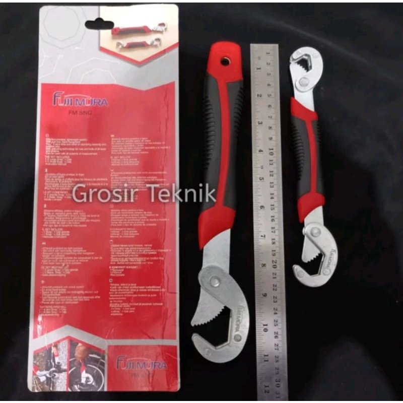 Kunci Inggris Multifungsi 2pcs Kunci Snap N Grip 9-32mm Kunci Multifungsi Magic Wrench Kunci Pipa Ledeng Air