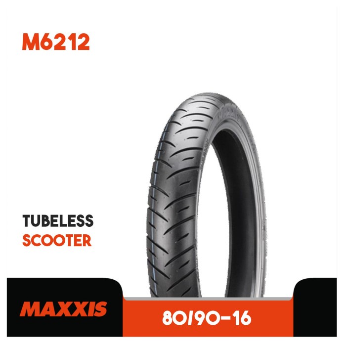 Ban Luar Motor Tubeless MAXXIS M6212 Ring 16 Ukuran 80/90