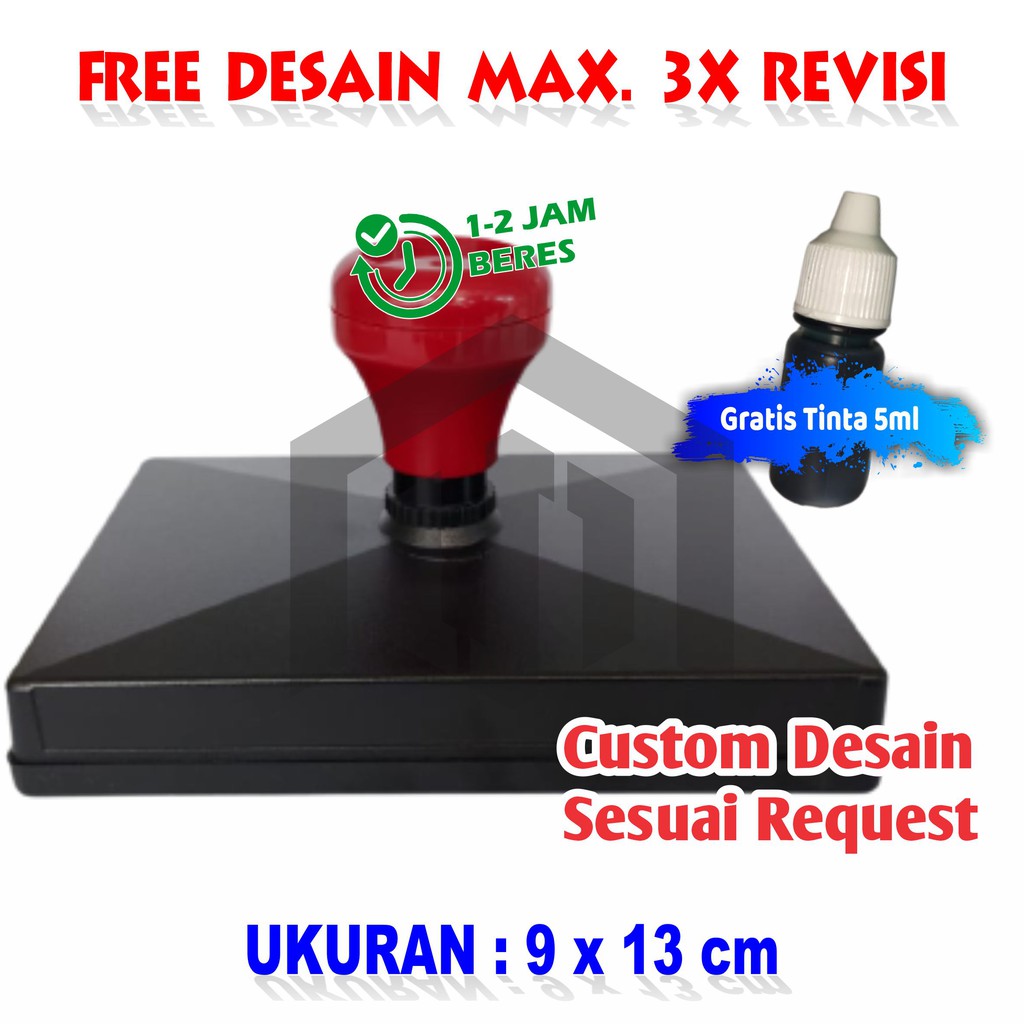 

restock CETAK CUSTOM STEMPEL FLASH JUMBO UNTUK CAP KARDUS / LABEL