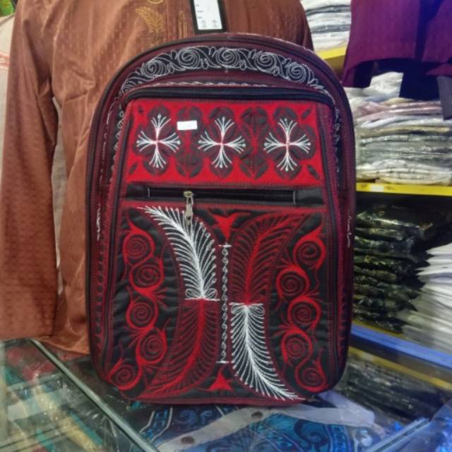 TAS RANSEL ACEH JUMBO MOTIF PINTU ACEH