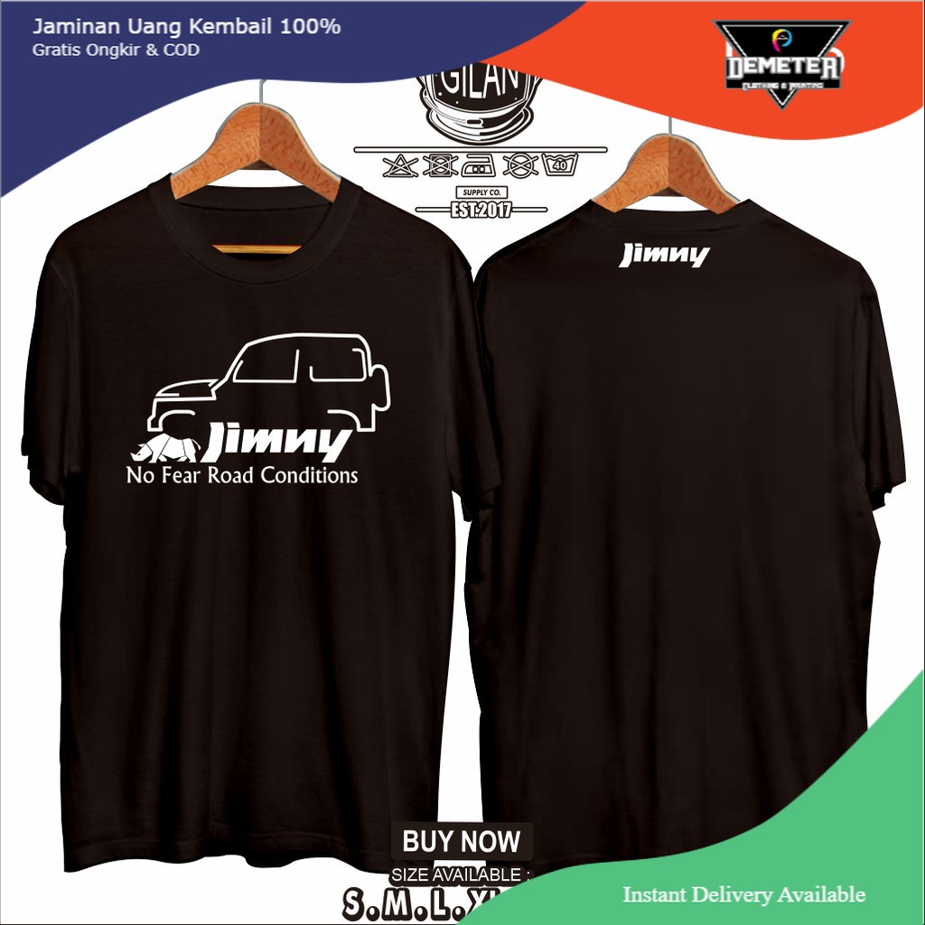 KAOS BAJU MOBIL SUZUKI JIMNY NO FEAR ROAD CONDITIONS