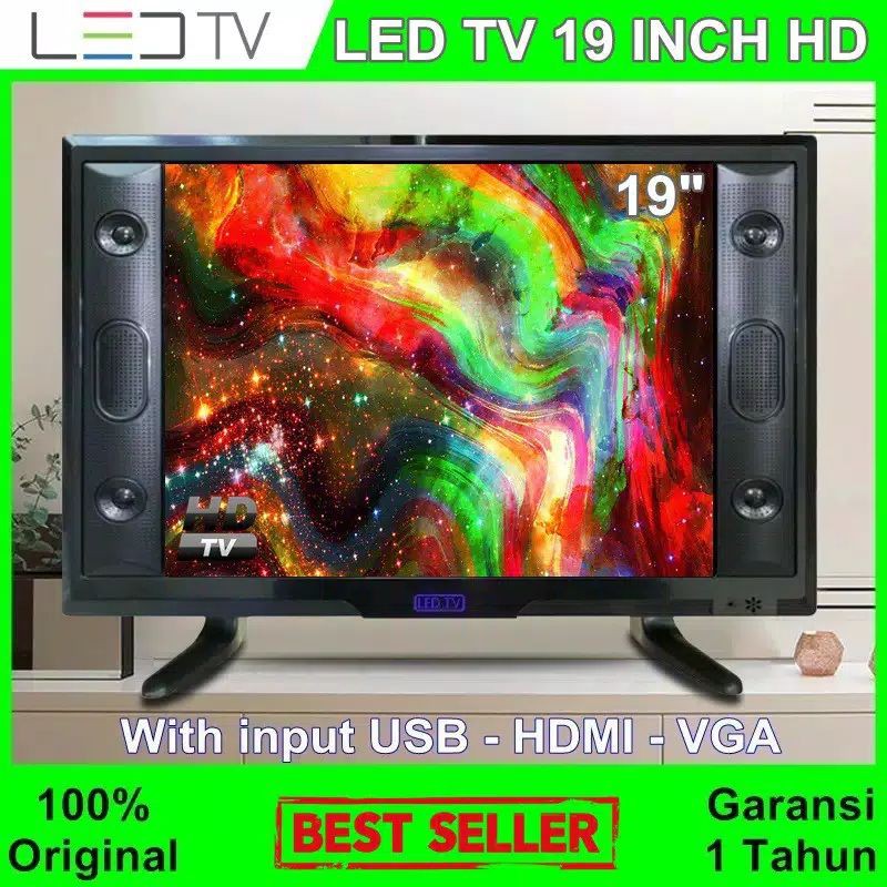 BISA COD - LED TV DIGITAL 19 INCH HD WITH INPUT USB - HDMI - VGA - ANTENA