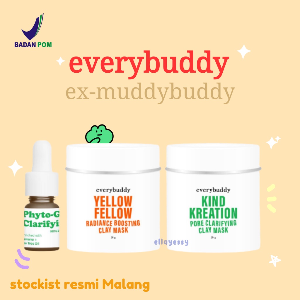 EVERYBUDDY YELLOW FELLOW/KIND CREATION/PHYTO GLO FACIAL OIL SERUM MOISTURIZER ANTI JERAWAT KOMEDO BPOM