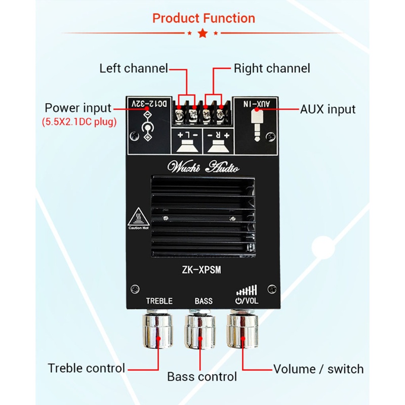 Btsg Mini Amplifier Board Bluetooth-Kompatibel Amplifier Power Amplifier Module