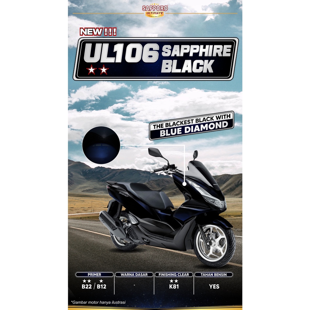 UL106 Sapphire Black Sapporo Ultimate cat semprot 400ml