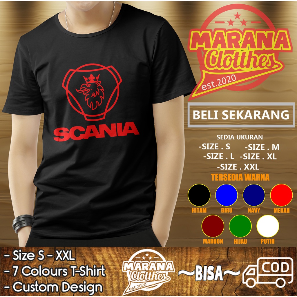 Kaos Scania Logo Bus Bismania Baju Otomotif