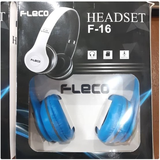 Headset Bluetooth Fleco f-16 bisa pakai memory radio FM