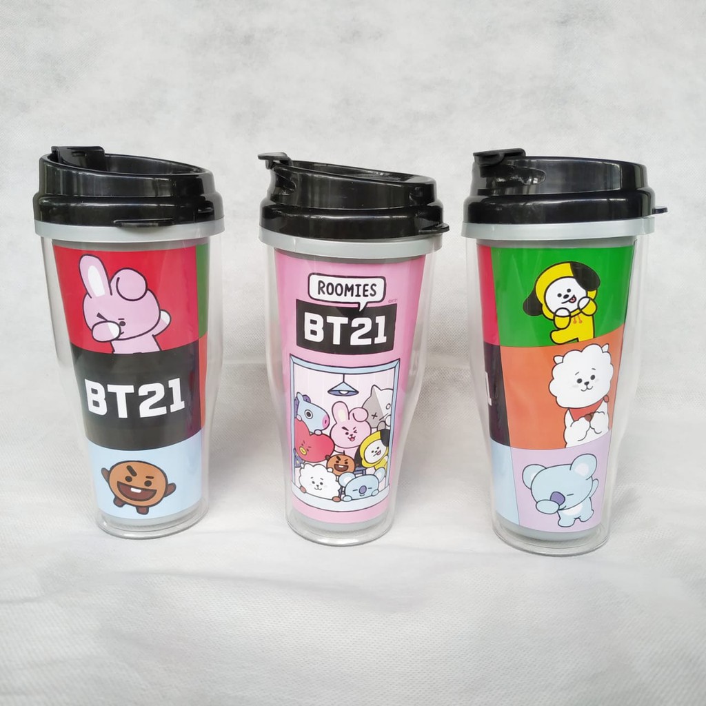  Botol  Minum  Tumbler BT21  BTS K Pop Bebas Custom Shopee 