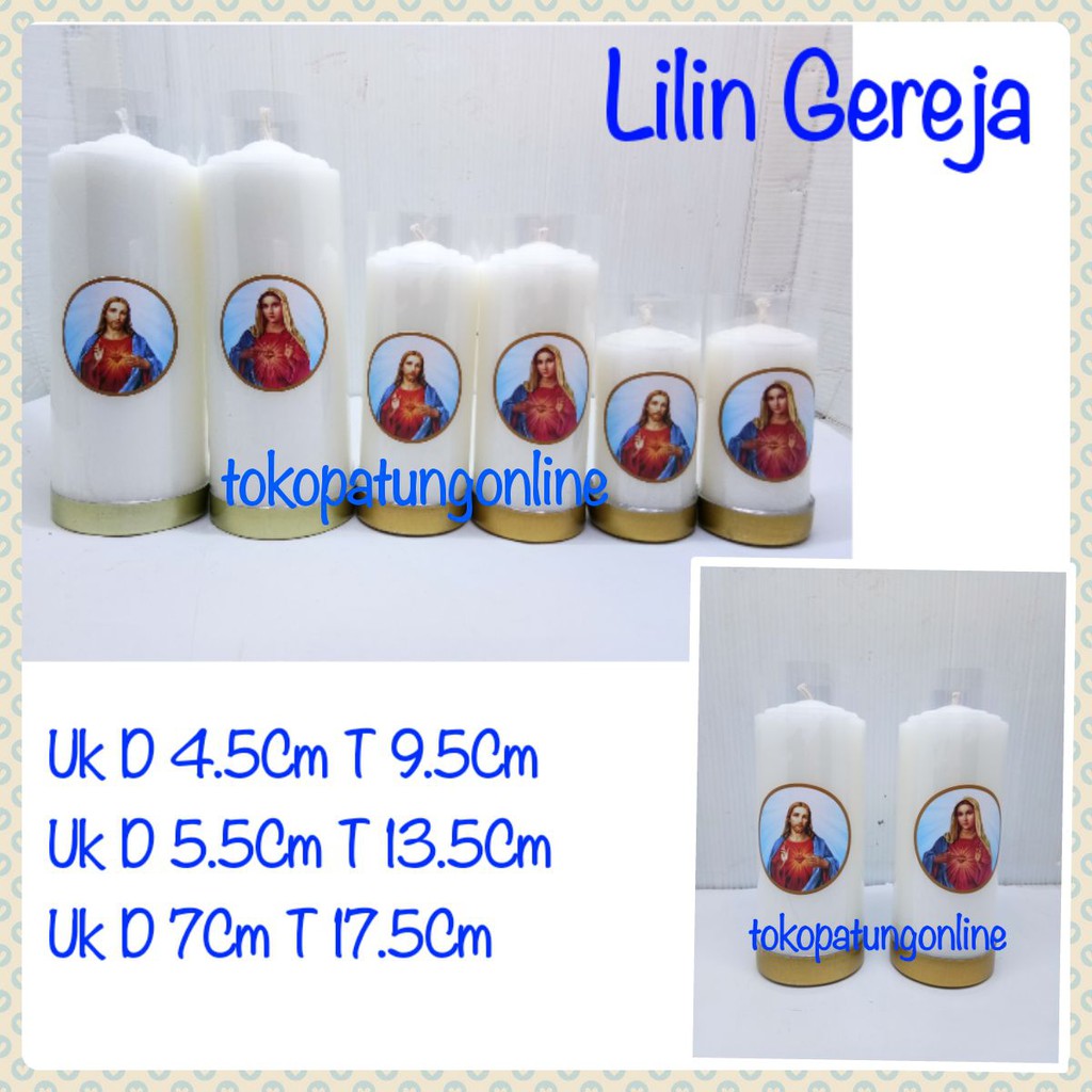 Lilin Doa Gereja Putih 2 PC 2 KT