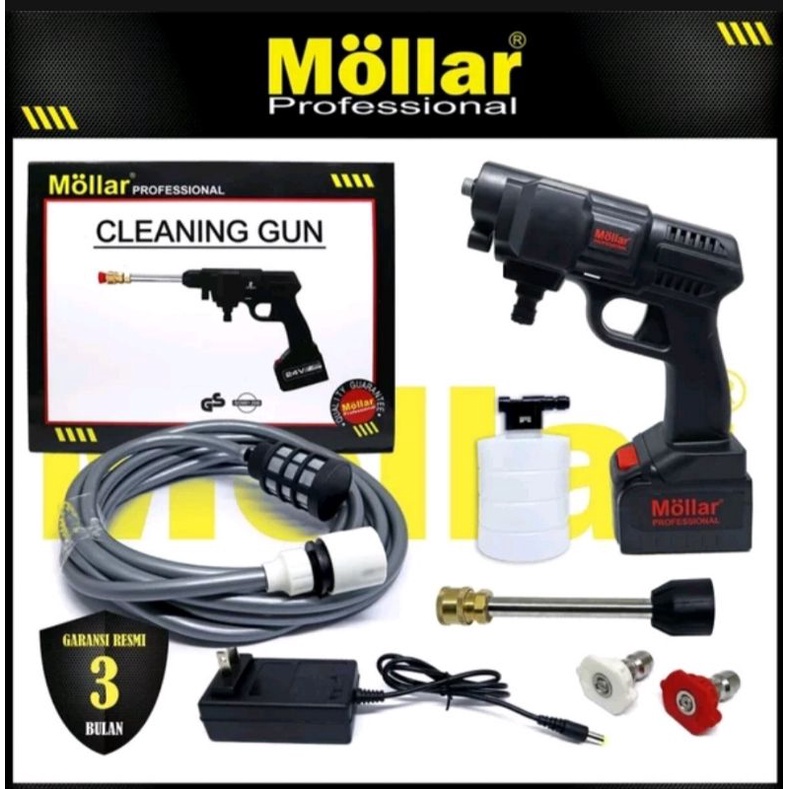 JET CLEANER CORDLESS MESIN CUCI AC MOTOR MOBIL BATERAI 24VOLT MOLLAR